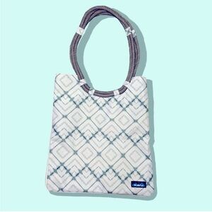 Kavu market tote tie dye blue white bag purse shoulder convertible zip